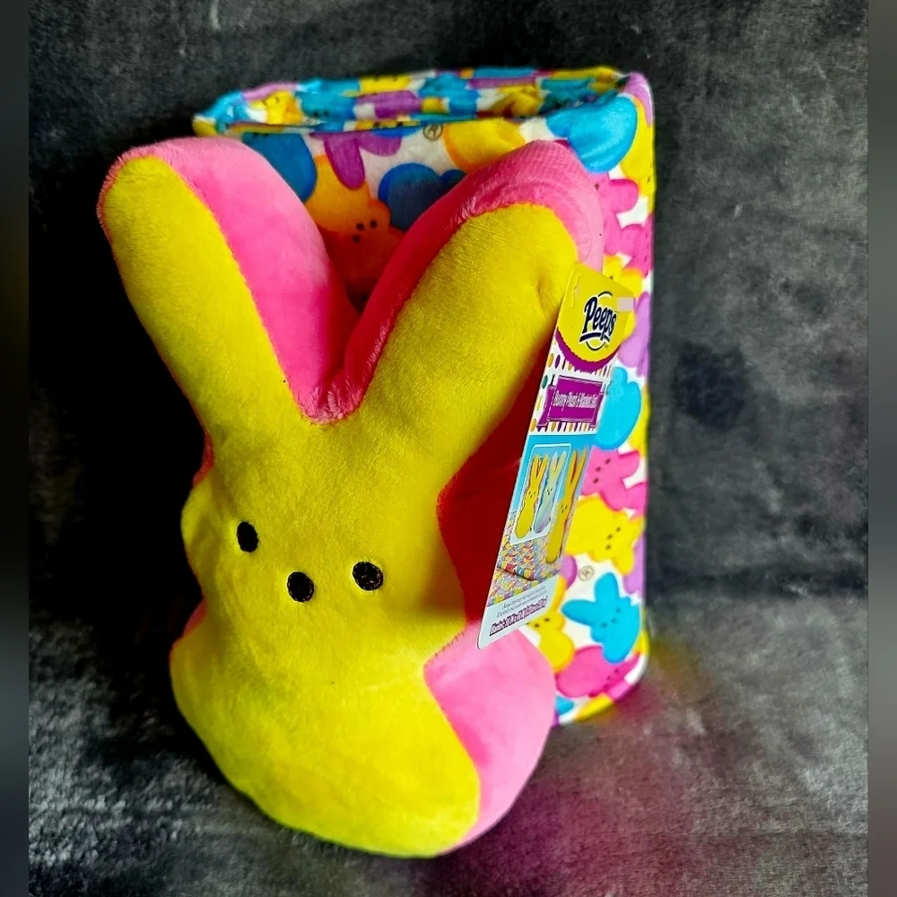 New 8.5' Yellow Pink Easter Peeps Plush & Multicolor Blanket for Adult/ Child
